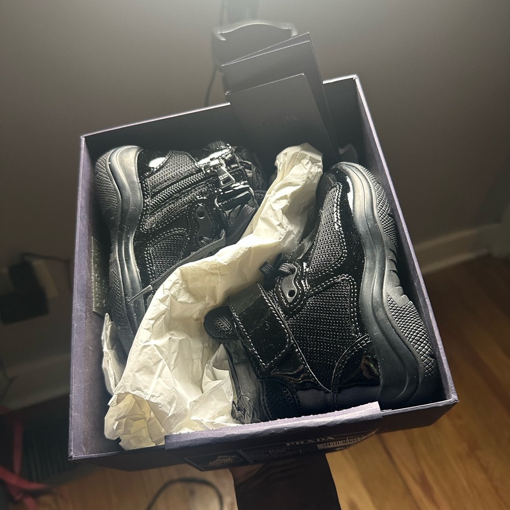 High Top Patent Leather Sneaker